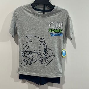 Sonic the Hedgehog Boys' Graphic Tee and Shorts Set, 2-Piece Size 7